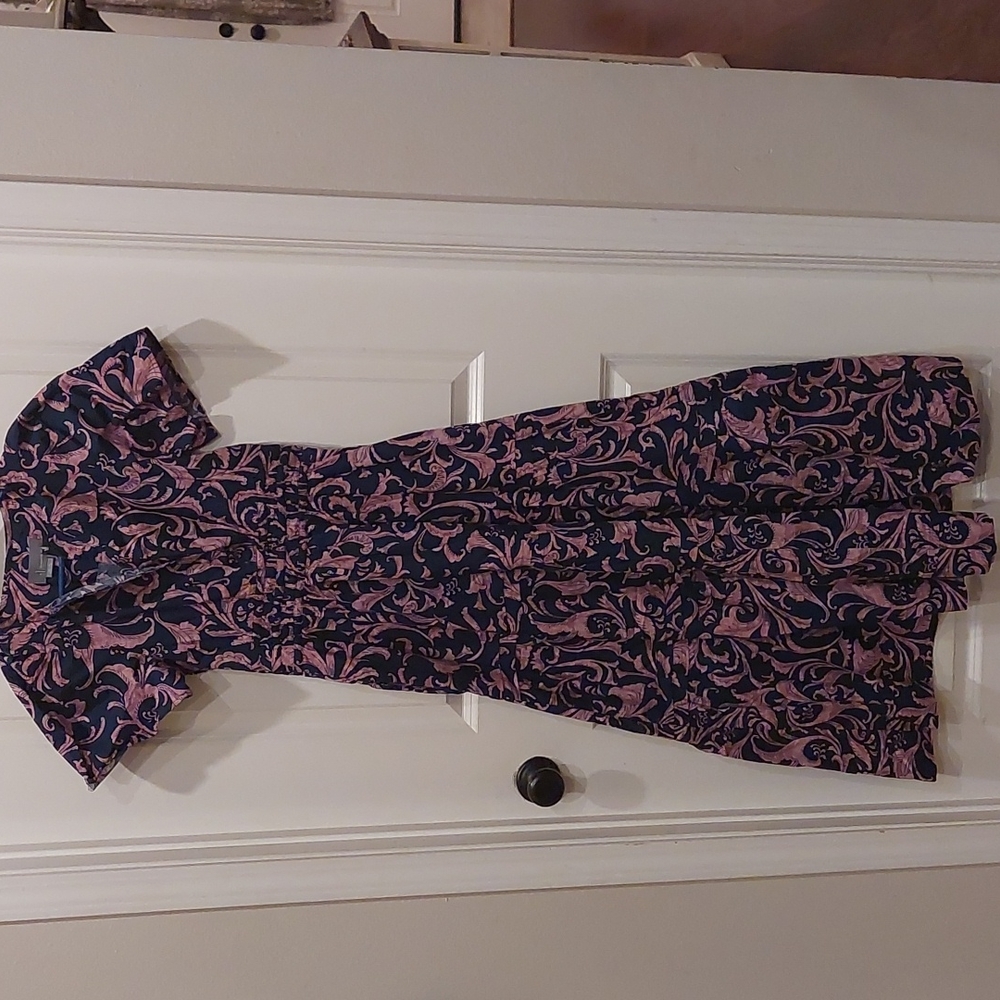 ANTHROPOLOGIE Maeve Somerset Maxi Dress XS Navy Marin